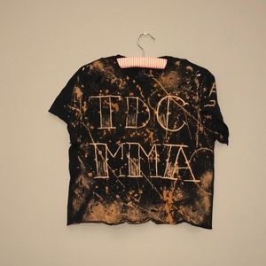 Distressed LoneWolf Martin crop top